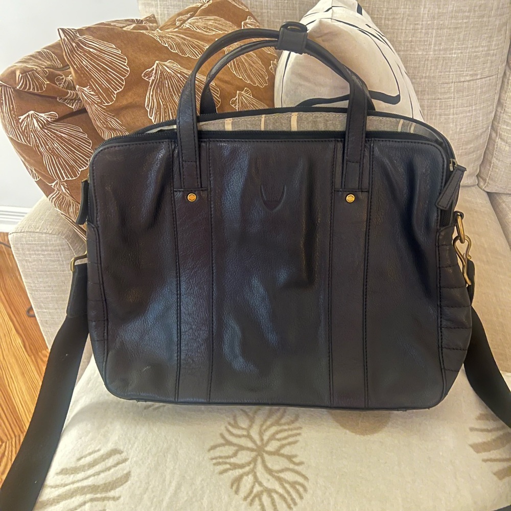 Sophisticated Black Leather Briefcase for Men